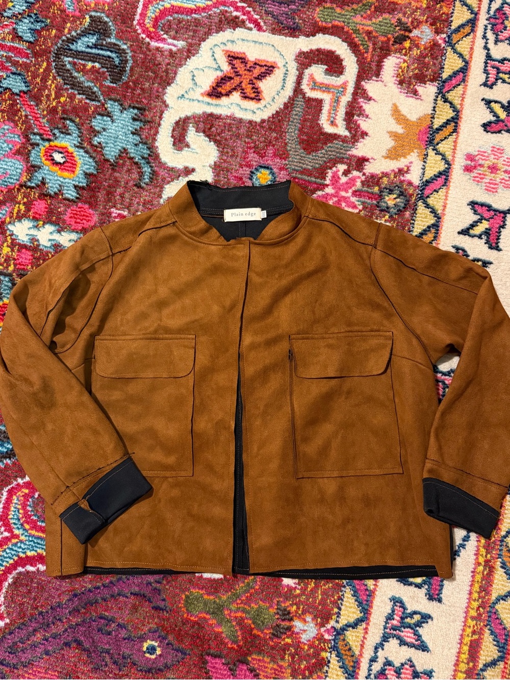 Women’s Suede Bomber Jacket - Brown